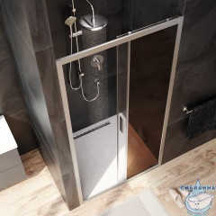 Дверь в нишу AM.PM Gem W90G-100-1-195MBr 100 см профиль хром, стекло бронзовое