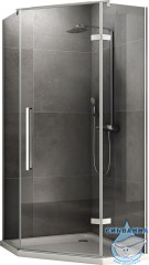 Душевое ограждение ABBER Ewiges Wasser AG05080 80x80 профиль хром, стекло прозрачный (без поддона)