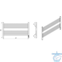 Полотенцесушитель электрический Laris Оливия П8 80Х50 R (белый матовый)