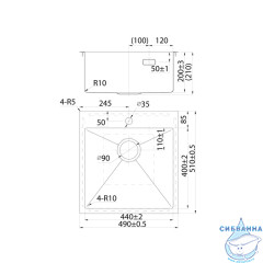 Кухонная мойка Iddis Haze 49 HAZ49S0i77 сатин