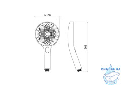 Ручной душ Aquatek 3 режима AQ2007MB (черный матовый)