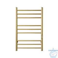 Полотенцесушитель электрический Indigo Line Trinity П9 (с таймером) 50х80 золото матовое (с возможностью скрытого подключения, подключение R/L)