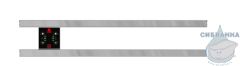 Полотенцесушитель электрический Terminus Полка П2 9х50 квадратная (с возможностью скрытого подключения) (хром)