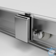 Душевое ограждение AM.PM Func 90x90 W84G-403-9090-MT профиль хром, стекло прозрачное (без поддона)