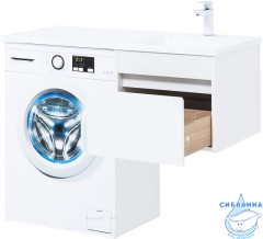 Тумба Aquanet Токио 48 R 236915 белый глянец с раковиной Даллас 110