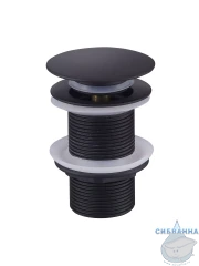 Донный клапан для раковины Raglo R600.02.06 (черный матовый)