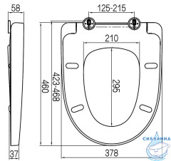 Сиденье для унитаза AM.PM Awe  Soft Close (микролифт) (белый) C117852WH