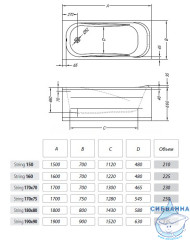 Акриловая ванна Kolpa San String 190x90