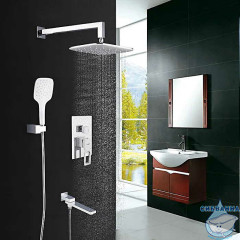 Душевая система Gappo G7117-8 250 1 режим (хром/белый)