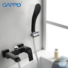 Смеситель для ванны Gappo G3250  с аксессуарами (черный матовый)
