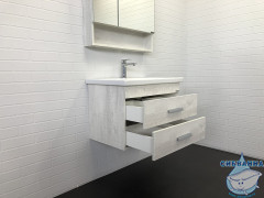 Тумба Comforty Никосия 70 дуб белый с раковиной Comforty 70 00-00005792