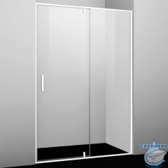 Дверь в нишу Wasserkraft Neime 120 см профиль белый, стекло прозрачное 19P05