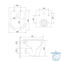 Унитаз подвесной безободковый, Ray, IDDIS, RAYRDSEi25