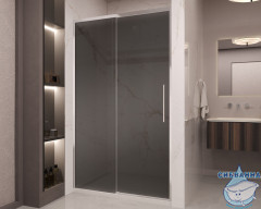 Дверь в нишу Vincea Stella 120 профиль хром, стекло тонированное VDS-1ST120CG