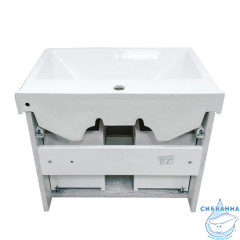 Тумба подвесная Comforty подвесная Никосия 60П дуб белый с раковиной Fest 60