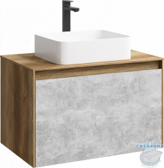 Фасад для тумбы AQWELLA Mobi 80 MOB0708BS бетон светлый