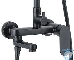 Душевая система Azario Arizona 300 1 режим AZ-20BS (черный матовый)