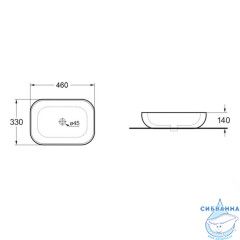 Раковина на столешницу 46 см Calypso CS11521