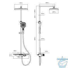 Душевая система Vincea 330 1 режим VSFS-411CH (хром)