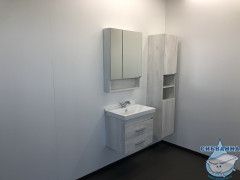 Тумба Comforty Никосия 60 дуб белый с раковиной Comforty 60 4138879