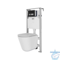 Комплект 3в1: подвесной унитаз, инсталляция и клавиша смыва, IDDIS, BASRNU1i73