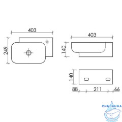 Раковина 40 см Ceramicanova Element CN6074L