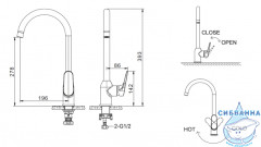 Смеситель для кухни Bravat Eler F7191238CP-RUS