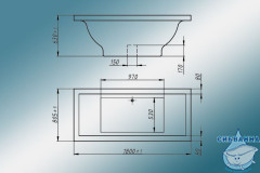 Ванна из литьевого мрамора New Line Sanitary Келли 180х80