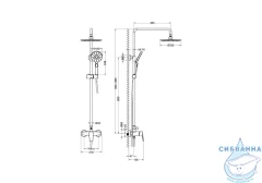 Душевая система Aquatek Бетта AQ2160BGM (черный хром)