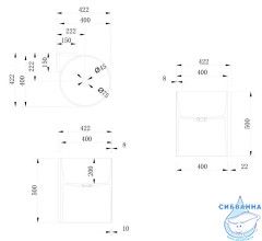 Раковина 42 см ABBER Stein AS2625