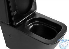 Унитаз напольный Abber Rechteck AC1210TMB с бачком и сиденьем Soft Close (микролифт)