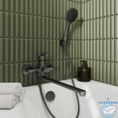 Смеситель для ванны с длинным изливом, графит матовый, графит матовый, Рора (Rora), Milardo, RORGM00M10