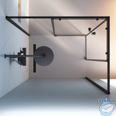 Душевое ограждение AM.PM X-Joy 120х90 W94G-403-12090-BТ профиль черный, стекло прозрачное (без поддона)