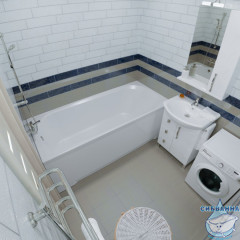 Акриловая ванна 1ACReal Дина 170х75 с каркасом