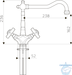 Смеситель для кухни Omoikiri Tokigawa 4994257 (латунь)