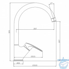 Смеситель для кухни Rossinka RS45-23 (хром)