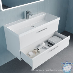 Тумба подвесная, 100 см, белый, Слайд Икс (Slide X), IDDIS, SLX10W0i95 подходит умыв. 4511000i28