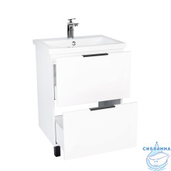 Тумба Viant Берлин 60Н с раковиной Moduo 60 белый