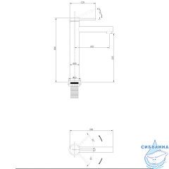 Смеситель для раковины Abber Emotion AF8811B (черный матовый)
