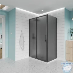 Душевое ограждение Veconi Эво 110x120 профиль графит, стекло тонированное E1-SP-GR-110120-12-C9 (без поддона)