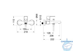 Смеситель для ванны Aquatek Оберон AQ1240MB (черный матовый)
