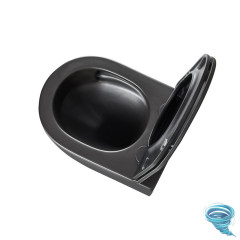 Унитаз подвесной безободковый Calypso CS46UQ-MB-OK с сиденьем Soft Close (микролифт)