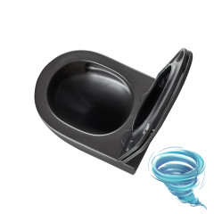 Унитаз подвесной безободковый Calypso CS46UQ-OK-MB с сиденьем Soft Close (микролифт)