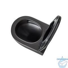 Унитаз подвесной безободковый Calypso CS46UQ-MB-OK с сиденьем Soft Close (микролифт)