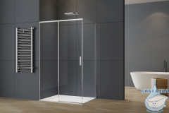 Душевое ограждение Vincea Soft 130x80 профиль хром, стекло прозрачное VSR-3SO29010CL