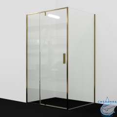 Душевое ограждение Wasserkraft Aisch 55P17 100x80 профиль золото, стекло прозрачный
