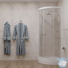 Душевое ограждение Тритон Ультра 100x100 А профиль белый, стекло прозрачное Щ0000061796 (с поддоном)