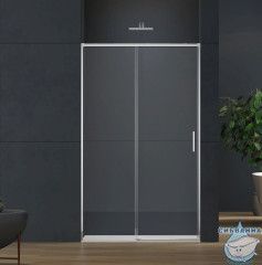 Дверь в нишу Vincea Soft 130 профиль хром, стекло прозрачное VDS-3SO2130CL