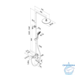 Душевая система Iddis Zodiac X 230 ZDXSB3Fi06 (хром)