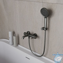 Смеситель для ванны Oliveeka Y-Line OL-639017-BGM (оружейная сталь)